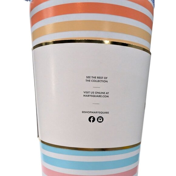 Mary Square Swept Away 24 Oz Tumbler Multi Striped Triple Wall Insulated w/ Lid - Picture 3 of 10